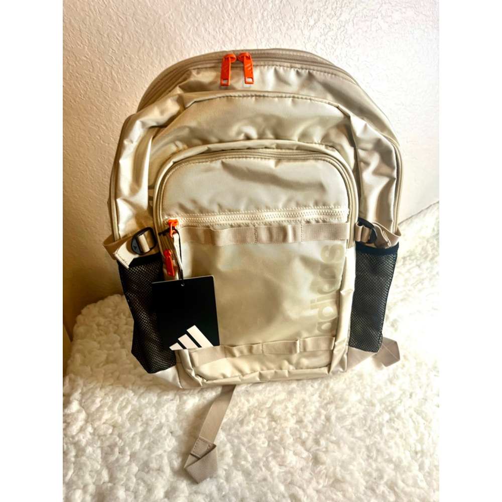 NWT $70 Adidas Core Advantage 4 Beige Backpack Unisex Large